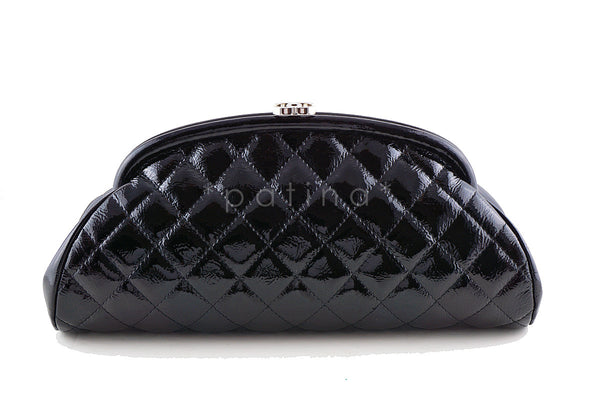 Chanel Black Timeless Quilted Kisslock Clutch Bag - Boutique Patina