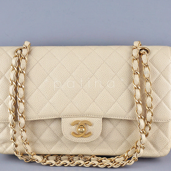 Chanel Light Beige Caviar Medium Classic 2.55 Double Flap Bag – Boutique  Patina