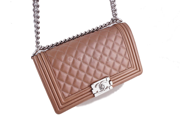 Chanel Le Boy Bronze Classic Flap Lambskin Bag - Boutique Patina