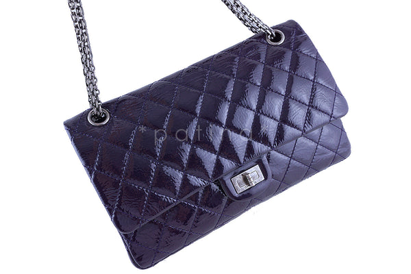 Chanel Violet Purple Patent 226 Reissue Classic 2.55 Double Flap Bag - Boutique Patina