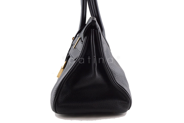 Hermes Black 42cm Clemence Shoulder Birkin II JPG Bag, Pristine - Boutique Patina
