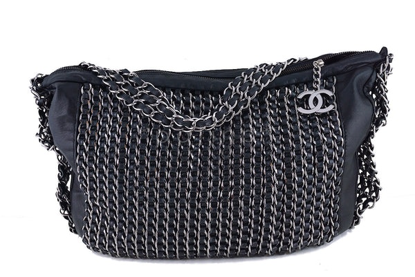 Chanel 1995 Vintage Black Chunky Chain Shopper Tote Bag Calfskin – Boutique  Patina