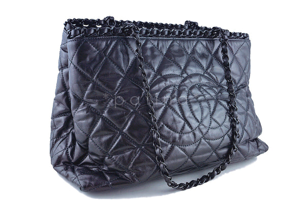 Chanel Small Le Boy 17S So Black Quilted Caviar with shiny black hardware