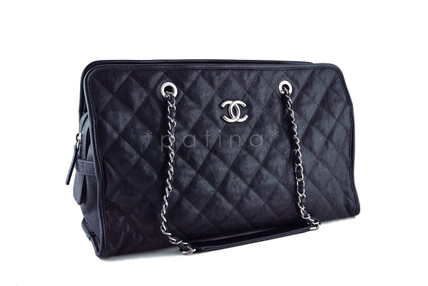 Chanel Black Quilted Caviar Grand CC Classic Shopper Tote GST Bag - Boutique Patina