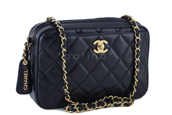 Chanel Black Quilted Classic Camera Case CC Clasp Pocket  Bag - Boutique Patina