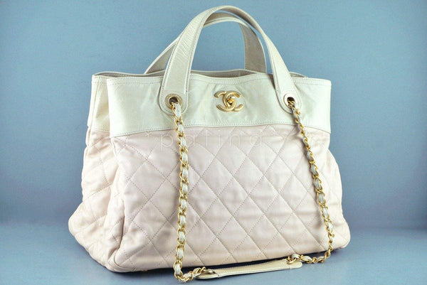 Chanel Light Beige In the Mix Soft CC Quilted Classic Tote Bag - Boutique Patina