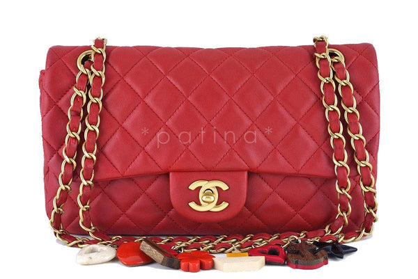 Chanel Red Marine Charms Medium Classic Lambskin Flap Bag - Boutique Patina