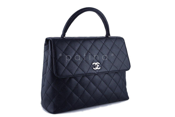 Chanel Black 2.55 Classic Quilted Kelly Flap Satchel Bag - Boutique Patina