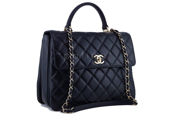 Chanel Black Large Trendy CC Classic Handle Shoulder Tote Bag - Boutique Patina
