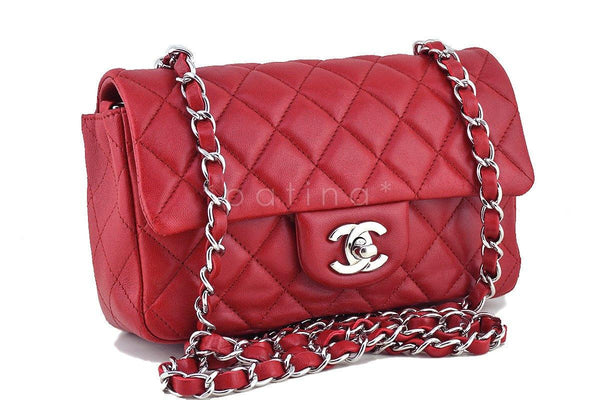 Chanel Red Classic Quilted Rectangular Mini 2.55 Flap Bag - Boutique Patina
