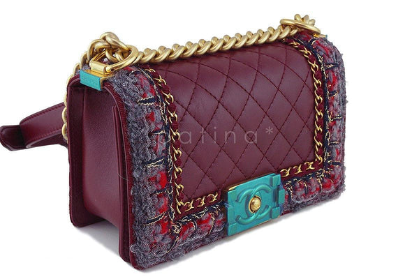 New 18B Chanel Dark Red Caviar Small Classic Boy Flap Bag GHW – Boutique  Patina