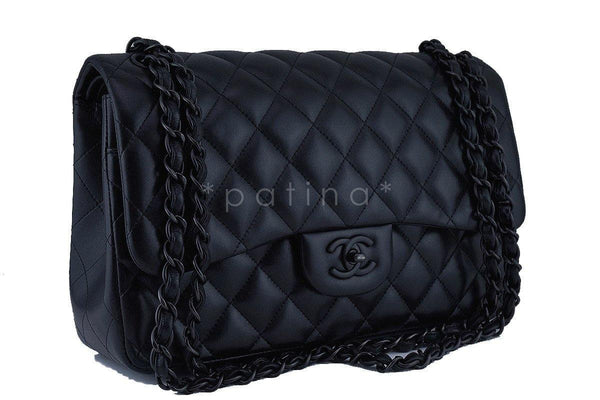 Chanel So Black Jumbo 2.55 Classic Double Flap Bag - Boutique Patina
