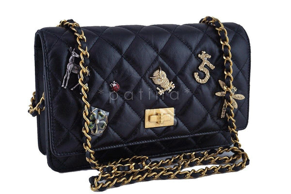 NWT 17P Chanel Black Lucky Charms Reissue WOC Wallet on Chain Bag - Boutique Patina