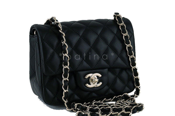 NWT Chanel Black Classic Quilted Square Mini 2.55 Flap Bag, GHW - Boutique Patina