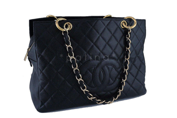 Chanel Black Caviar Classic Grand Shopper Tote GST Shopping Bag - Boutique Patina