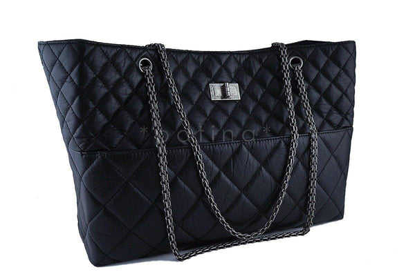 Chanel Classic Black Quilted Large Quilted Reissue Tote Bag - Boutique Patina