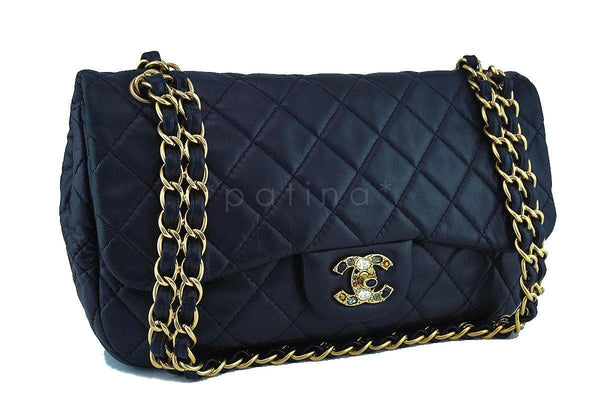 Chanel Black Precious Jewel Limited Jumbo Flap Bag - Boutique Patina
