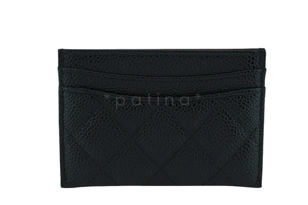 NWT Chanel Black Caviar Classic Slim Card Holder Case Wallet - Boutique Patina