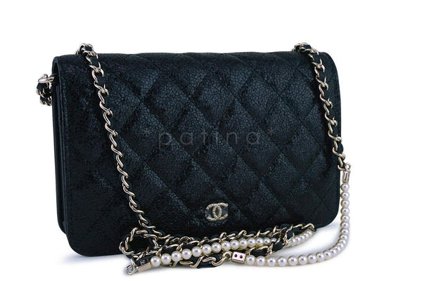 NWT Chanel Black Rare Fantasy Pearls Wallet on Chain WOC Flap Bag - Boutique Patina