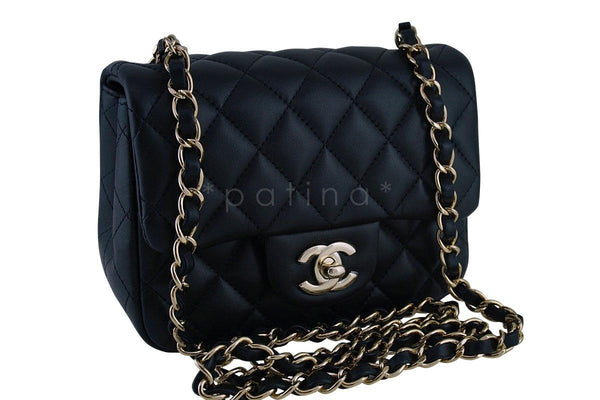 New Chanel Black Classic Quilted Square Mini 2.55 Flap Bag GHW - Boutique Patina
