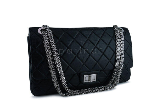Chanel Black Rare Lagerfeld 227 Reissue Classic 2.55 Flap Bag - Boutique Patina