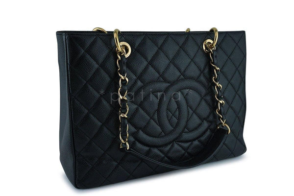 Chanel Black Caviar Classic Grand Shopper Tote GST Shopping Bag GHW - Boutique Patina