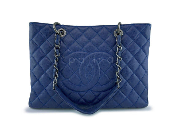 Chanel Blue Caviar Classic Grand Shopper Tote GST Shopping Bag - Boutique Patina