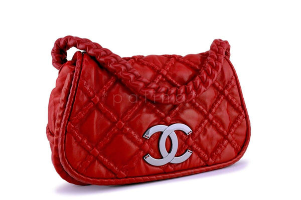 Chanel Red Hidden Chain Jumbo Soft Luxury Flap Bag - Boutique Patina