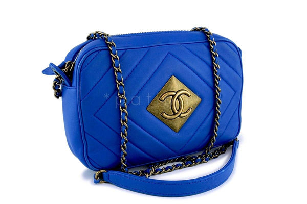 Chanel Turquoise Blue Timeless Classic Camera Case Bag - Boutique Patina