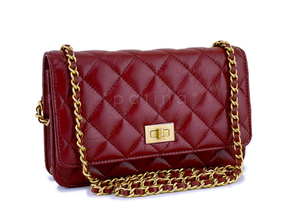 NIB 18P Chanel Red Classic Reissue WOC Wallet on Chain Bag - Boutique Patina