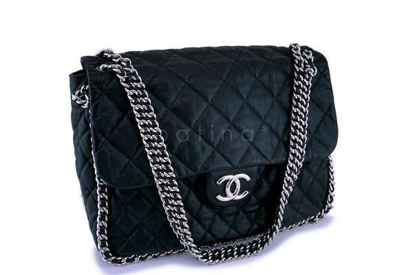 Chanel Black Classic Chain Around Maxi Luxe Flap Bag - Boutique Patina
