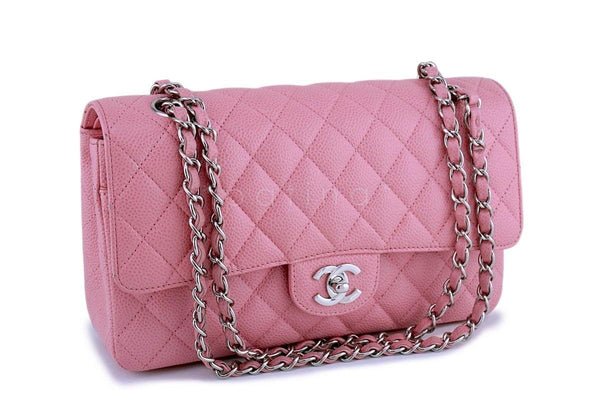 Chanel Pink Caviar Medium Classic Double Flap Bag SHW - Boutique Patina
