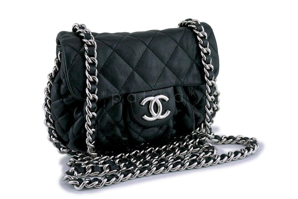 Chanel Black Mini/Small Chain Around Rounded Classic Cross Body Flap Bag - Boutique Patina