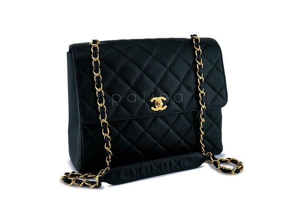 Chanel Black Vintage Caviar Classic Crossbody Flap Bag 24k GHW - Boutique Patina