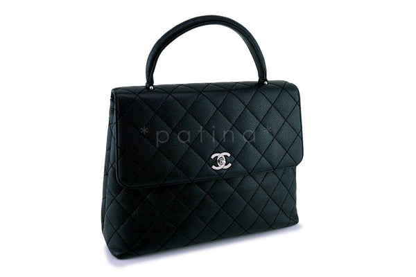 Chanel Black Caviar Classic Kelly Flap Bag SHW - Boutique Patina
