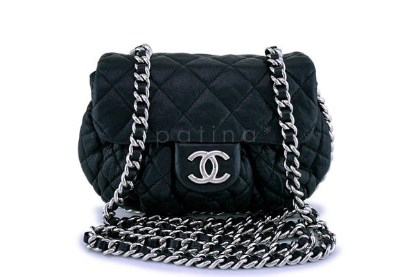 Chanel Black Mini/Small Chain Around Rounded Classic Cross Body Flap Bag SHW - Boutique Patina