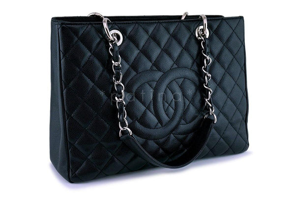 Chanel Black Caviar Grand Shopper Tote Classic GST Bag SHW - Boutique Patina