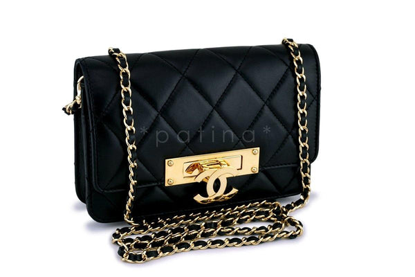 Rare Chanel Black Original Golden Class Big CC Wallet on Chain WOC Flap Bag GHW - Boutique Patina
