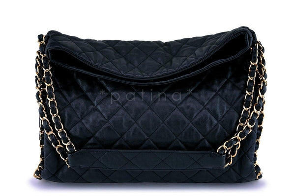 Chanel Olive Green Quilted Leather Large Chain Around Shoulder Bag Chanel