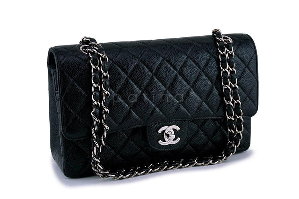 Chanel Black Caviar Medium Classic Double Flap Bag SHW - Boutique Patina