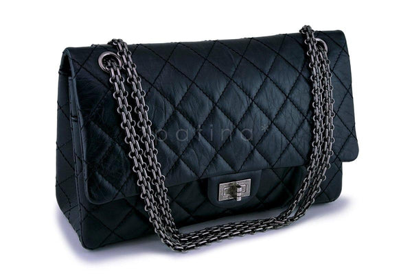 Chanel Black Classic 2.55 Reissue Flap Bag 226 RHW - Boutique Patina