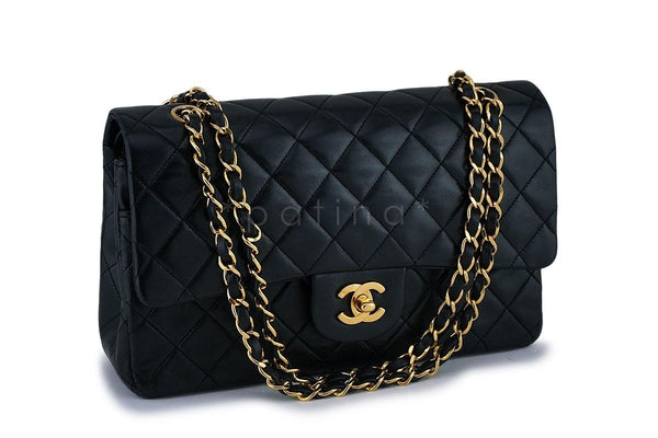 Chanel Black Medium Classic Double Flap Bag 24k GHW - Boutique Patina