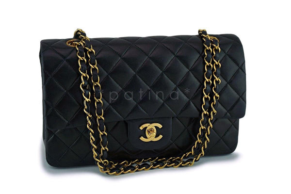Chanel Black Lambskin Classic Double Flap Bag 24k GHW - Boutique Patina