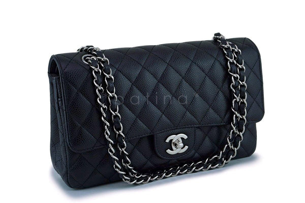 Chanel Black Caviar Classic Medium Double Flap Bag SHW - Boutique Patina