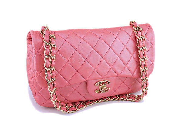 Chanel Pearly Pink Classic Jeweled Flap Bag - Boutique Patina