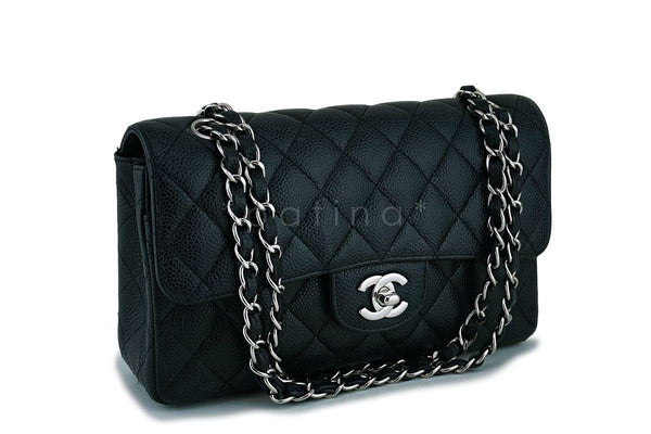 Chanel Black Caviar Small Classic Double Flap Bag SHW - Boutique Patina