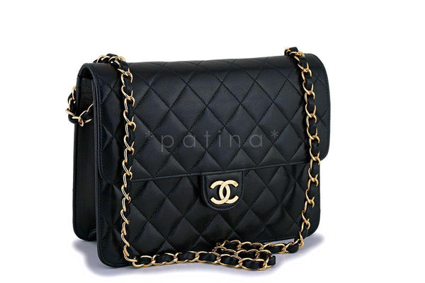 Chanel Vintage Black Timeless Convertible Clutch Classic Shoulder Flap Bag 24k GHW - Boutique Patina