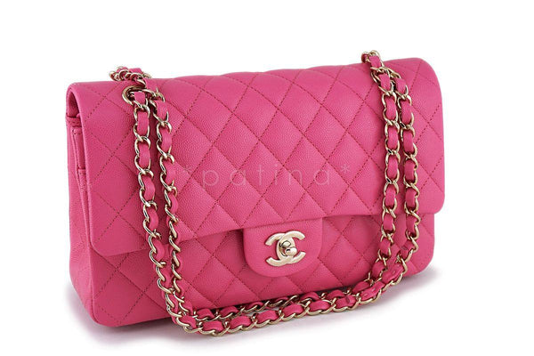 NIB 19C Chanel Pink Caviar Medium Classic Double Flap Bag GHW - Boutique Patina