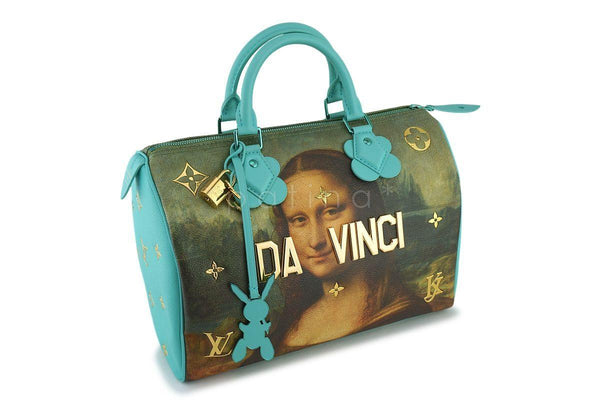 Rare Louis Vuitton Speedy 30 'Masters' Da Vinci Mona Lisa Jeff Koons Bag - Boutique Patina