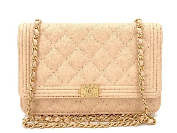 Chanel Pale Green Quilted Patent Leather Boy Wallet, 2016